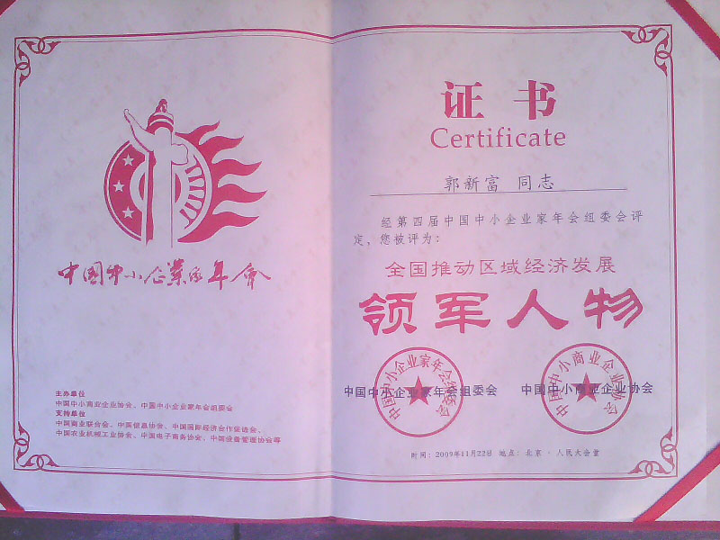 2009年區(qū)域經(jīng)濟(jì)領(lǐng)軍人物